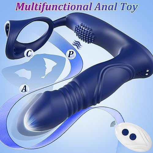 Male Sex Toys Prostate Massager With Penis Ring, 3 Thrusting Speeds & 10 Vibration Modes, App & Remote Control Vibrators Gay Dildo Butt Anal Blug Adult Toy & Games For Men Women And Couples - Image 3