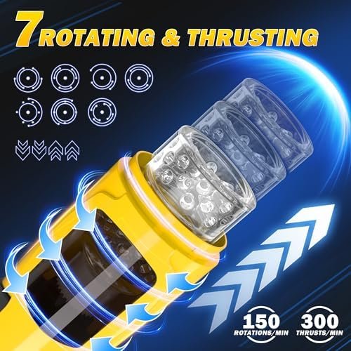 Sex Toys For Men Automatic Male Masturbator, Male Sex Toys Masturbators Cup With 7 Thrusting &Rotating Modes For Penis Stimulation, Electric Pocket Pussy Male Stroker, Adult Sex Toy With Suction Base - Image 2