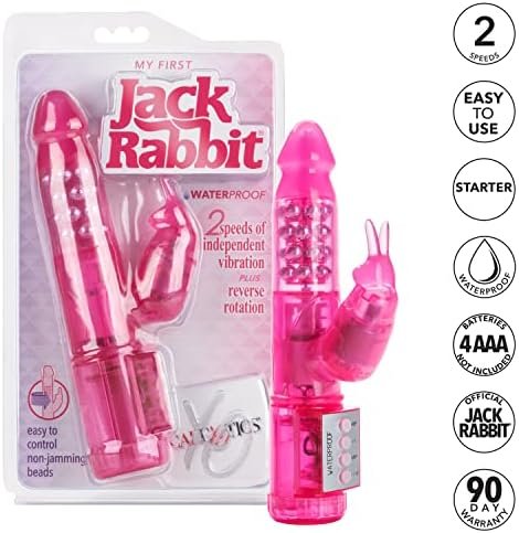 Calexotics My First Jack Rabbit - Waterproof Vibrator With Rotating Shaft - Vibe Sex Toys For Couples - Adult Hands Free G Spot Massager - Pink - Image 3