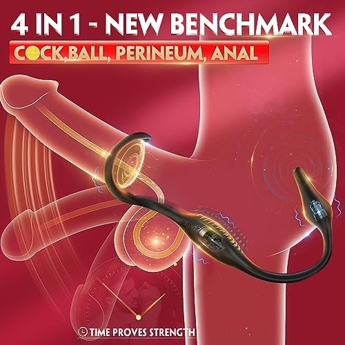 Male Sex Toys For Men Prostate Massager - 4 In 1 Vibrating Cock Ring Penis Ring With Remote Control, 7 Modes Anal Toys Butt Plug G Spot Vibrator Dildo Vibrating Anal Plug Adult Sex Toy For Couples Men - Image 2
