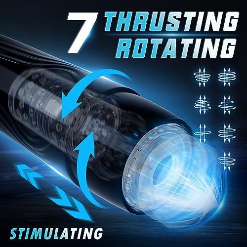 Automatic Male Masturbator Cup With 7 Thrusting & Rotating Modes, Hands Free Electric Pocket Pussy For Penis Stimulation, Ulovime Adult Male Sex Toy For Men Masturbation - Image 2