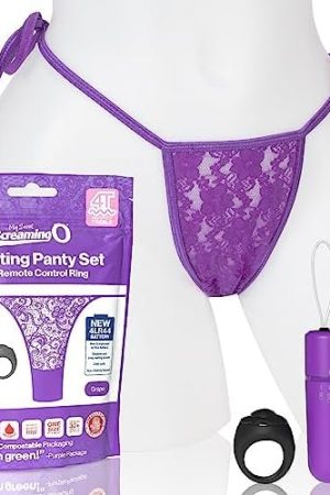Screaming O - My Secret 4T Remote Panties, Grape - Vibrating Panties With Control - Panty Vibrator For Woman - Wearable Panty Vibrator Sex Toy, Couples Remote Control Vibe, Clitorial Stimulation