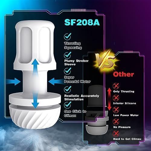 Male Masturbator Sex Toys For Men - Svakom Thrusting Squeezing Penis Trainer With One-Key Orgasm & Cvt - Automatic Plump Pocket Pussy Male Masterburbater Stroker Adult Toy - Image 3