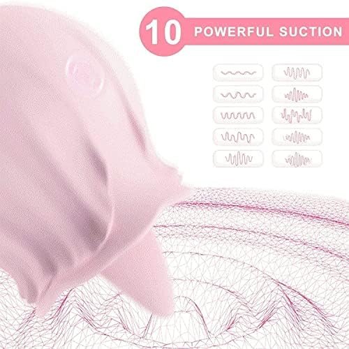 Rose Sex Toy Vibrator For Women,Clitoral Stimulator Tongue Licking Clitoral Vibrator With 10 Modes For Clitoris Stimulation,Adult Sex Toys For Women Couples-Pink - Image 2