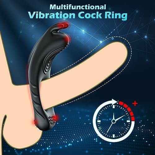 Vibrating Cock Ring, Penis Ring Vibrator With 10 Vibration Patterns, Adult Sex Toy For Men Pleasure, Couple Vibrator For Clitoris Stimulation, Adult Sex Toys & Games - Image 2