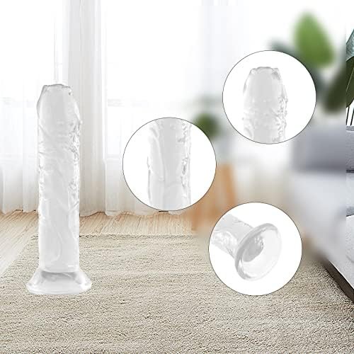 Shkanla Realistic Dildo For Beginners, 5.5 Inch Lifelike Dildo With Strong Suction Cup, Waterproof Real Penis With Half-Foreskin Head, Raised Veins, Sex Toys For Women (Clear) - Image 3
