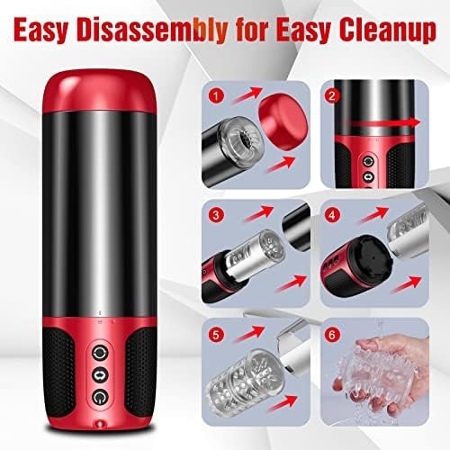 Automatic Sucking Rotating Male Masturbator Cup - Fully Submergible Pocket Pussy Vagina Blowjob Stroker With 7 Rotating & Vacuum Suction Modes, Silicone Penis Trainer Adult Sex Toys For Men - Image 3