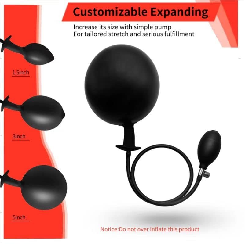 Silicone Expand Inflatable Anal Plug,Body-Safe Silicone Anal Balloon Pump With Quick Release Valve Stretch Anal Sex Toys For Beginners And Advanced Users - Image 3