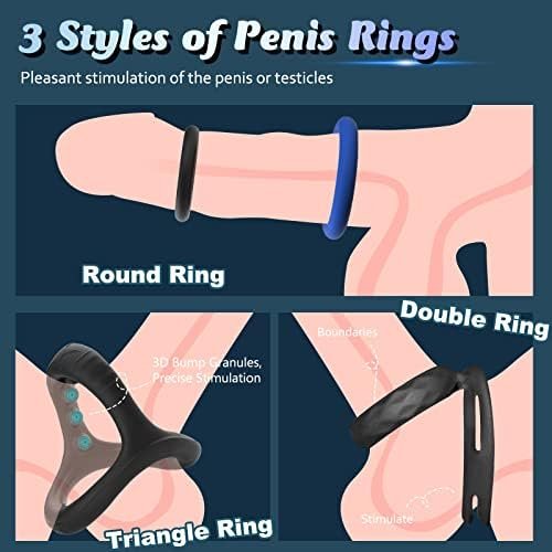 Penis Rings Set With 8 Different Size, Cock Rings For Erection Enhancing, Cook Rings For Men Erection Sex, Longer Lasting Stronger, Silicone Male Soft Stretchy Adult Sex Toys Games For Men Or Couples - Image 3