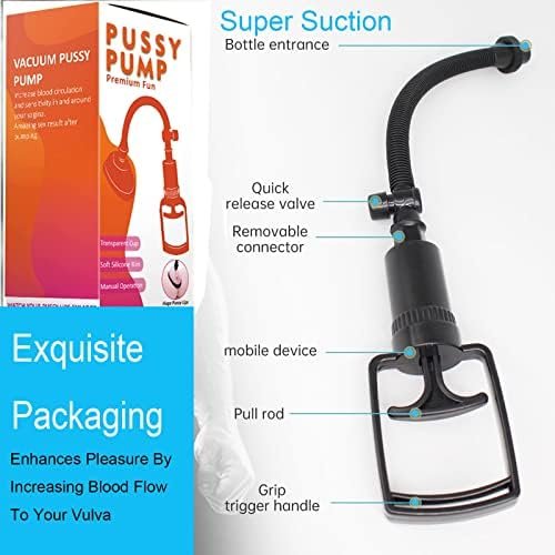 Manual Vagina Pump Clit Pump,Pussy Pump Sexual Enhancers Sex Toys For Women, Intense Vagina Pump System With Vacuum Release Valve, Manual Vagina Pump Clit Pump For Intense Stimulation Black - Image 3