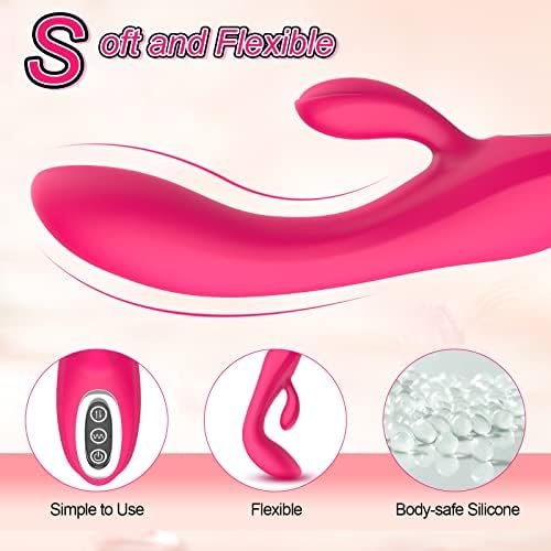 G-Spot Rabbit Vibrator Stimulator - Adorime Silicone Vaginal Anal Dildo Massager For Women, Powerful Waterproof Rechargeable Adult Sex Toys For Couples Sex Things - Image 3