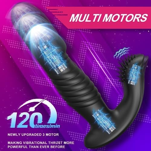 Thrusting Prostate Massager Male Sex Toys - App Controlled Vibrating Butt Plug Anal Plug Dildo With Tongue Stimulator, Anal Toys Adult Sex Toys For Men Women For G Spot, Prostate Vibrator Toy - Image 3