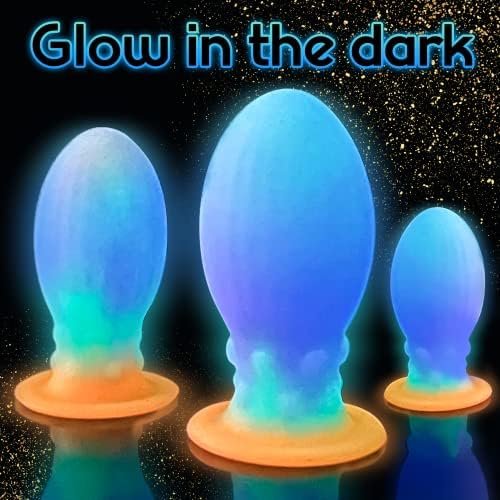 6.9In Silicone Anal Plug Luminous Butt Plug For Anal Dilatation & Training - Image 3