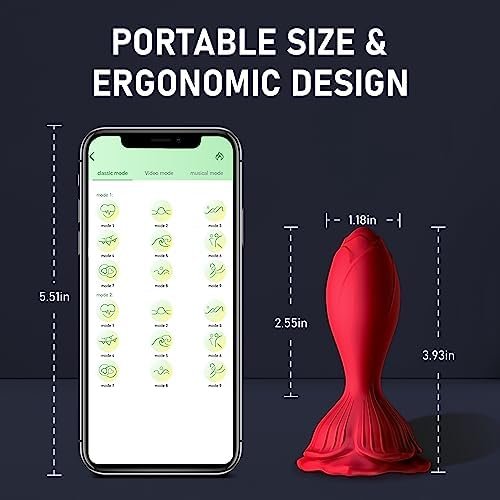 Anal Plug Sex Toys Vibrator - Vibrating Rose Butt Plug App Remote Control Vibrators With 9 Modes Waterproof Silicone Prostate Massager,Adult Sex Toy For Men Couples & Beginner - Image 3