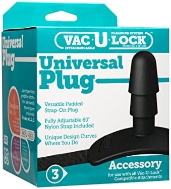 Doc Johnson Vac-U-Lock - Black Universal Plug, Black - Image 2