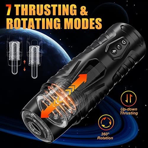 Automatic Male Masturbators Sex Toys For Men, Male Masturbator Cup With 7 Thrusting Rotation Modes For Penis Stimulation, 3D Realistic Textured Electric Pocket Pussy Adult Toys For Men Masturbation - Image 2