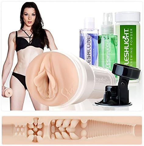 Fleshlight Girls | Stoya Destroya | Combo Pack | Fleshlube, Fleshwash, Renewing Powder And A Shower Mount