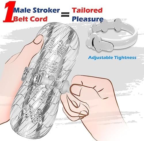 Male Stroker Sex Toys For Men, Adjustable Male Masturbator Adult Toys For Men Blowjob, Selver Men'S Sex Toys Pocket Pussies For Him, Open-Ended Penis Masturbation Sleeve Sex Toys Games - Image 2