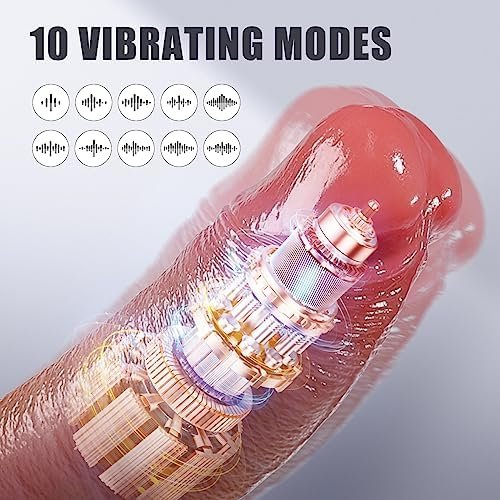 Thrusting Dildo Vibrator Sex Toys For Women - 8.7 Inch Realistic Dildo With 7 Thrusting Wriggling & 10 Vibration Heating Modes, Strong Suction Cup Dildo With Remote Control For G Spot Anal Vaginal - Image 3