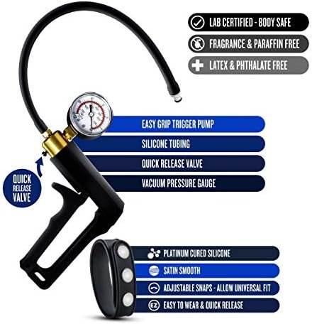 Performance Pump Pistol Accessories Kit - Professional Grade Penis Pump Trigger - Nterchange Compatible - Pressure Gauge - Vacuum Release Valve - Male Enhancement Upgrade - Plus Silicone Penis Strap - Image 2