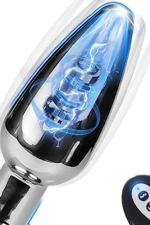 Vibrating Butt Plug Large Anal Plug Sex Toys For Men & Women, Adult Toys Long Distance Prostate Vibrator Metal Buttplug With Remote For Anal Pleasure, Anal Dildo Butt Toy For Men With 10 Vibrations