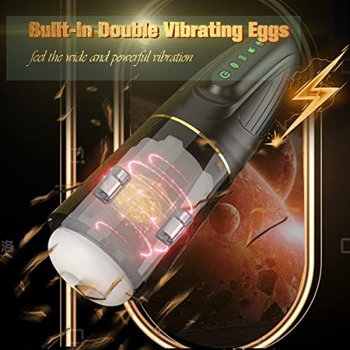 Sucking Male Masturbators With Double Vibrating Eggs, Automatic Blowjob Machine Pocket Pussy Stroker With 3 Suction & 10 Vibrating Modes, Hands Free Male Oral Sex Toys For Men Masturbation - Image 3
