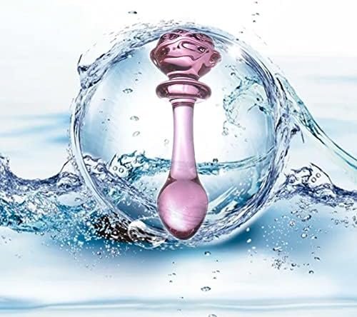 Glass Anal Beads,Realistic Dildo Anal Plug Glass Double-Ended Dildo G-Spot Stimulation Butt Plugs Anal Beads Pleasure Wand For Men Women (13.7Cm) - Image 2