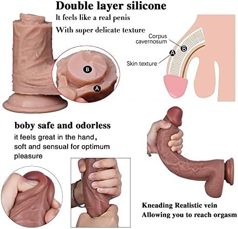 Adult Sex Toys Realistic Silicone Dildo With Suction Cup, 10.6 Inch Huge Black Dildo For Hands-Free Play, Women Men Anus Butt Plug, G-Spot Stimulation Dildo For Women - Image 2