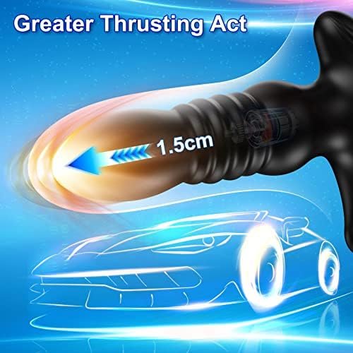 Thrusting Anal Vibrator Prostate Massager For Men Women, Telescopic Vibrating Anal Plug Prostate Stimulator Toys With 9 Modes, Dreamyslut App & Remote Control Butt Plug Anus Stimulating Anal Sex Toys - Image 3