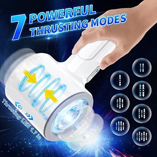 Automatic Thrusting Male Masturbators,Pocket Pussycats Male Masturbators Cup With 7 Thrusting & Vibrating Modes Mens Stroker Blowjob Sex Machine,Dual Open-Ended Penis Massager Self Pleasure Toys - Image 2