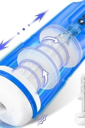 Automatic Male Masturbator, Male Masturbators Cup With 7 Thrusting Modes For Men Hands Free Pocket Pussy Male Stroker Adult Male Sex Toys For Men Blue