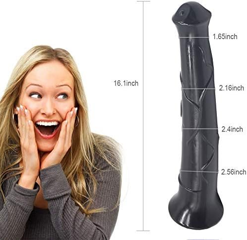 Animal Dildo, 16.1 Inch Horse Penis Ultra Long Realistic Cock With Powerful Suction Cup For Female Masturbation (Black) - Image 2