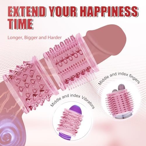 Penis Rings,Penis Sleeve Set,Cock Rings With 6 Stretchy Textured Studded Stretchy,Erection Enhancing Enhance Men,Adult Sex Toys For Men Couple Black - Image 2