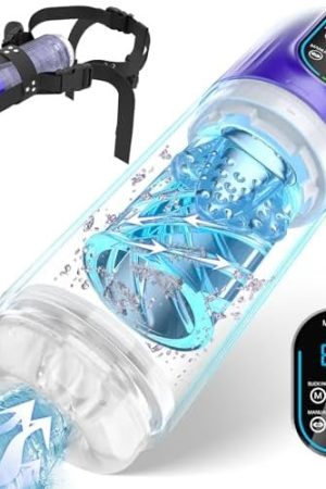 Automatic Male Masturbator Sex Toys For Men - Adult Male Sex Toys Penis Pump With 7 Rotating & 7 Sucking & 7 Licking Modes, Led Display Pocket Pussy Male Stroker, Blowjob Sex Machine Mens Sex Toy Men
