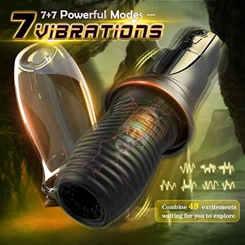 Automatic Male Masturbator, Vibrating Male Masturbator Cup With 7 Rotations & 7 Vibrations For Blowjob Sex Toy, Electric Male Masturbators For Men Vibrating Male Sex Toys With 360° Wrapped Inner - Image 3