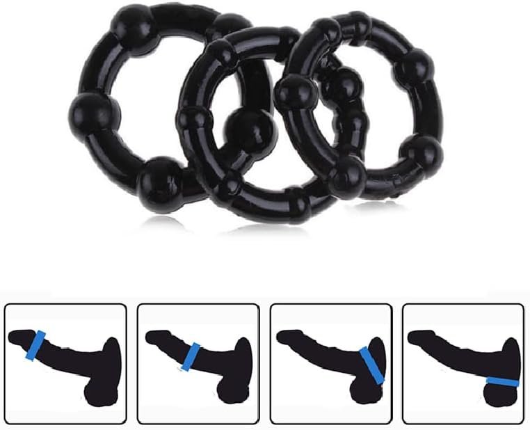 3 Pack Silicone Cock Rings Set, 3 Size Penis Rings For Men Erection Long Lasting Stronger, Better Sex Erection Enhancing Premium Adult Sex Toys (A) - Image 2