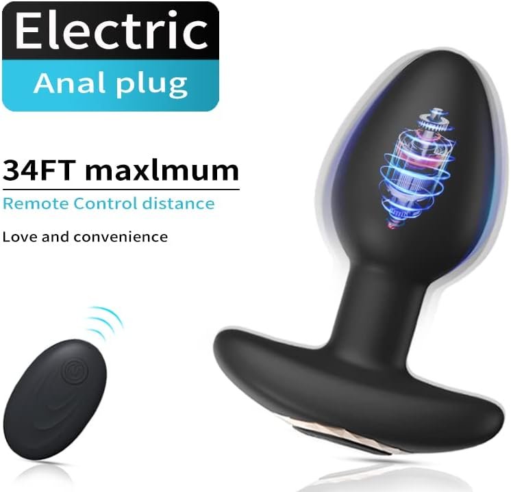 Vibrating Butt Plug Prostate Massager With Remote Control – Pinky Time Anal Vibrator With 10 Vibration Modes Rechargeable Waterproof Silicone With, Anal Sex Toys For Men Women And Couples Black - Image 2