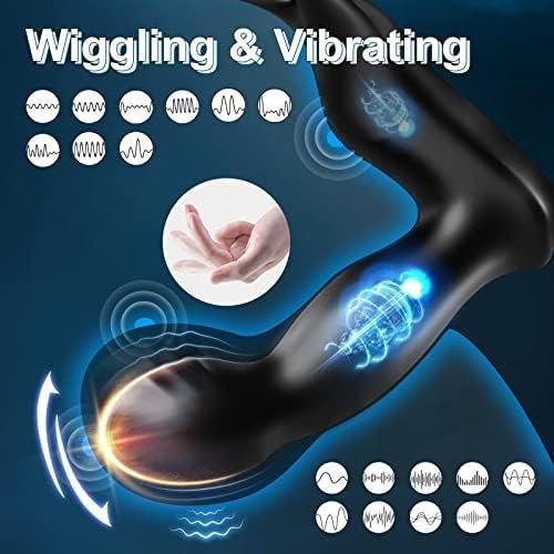Adults Sex Toys For Men Anal Vibrator Prostate Massager With Cock Ring, App Remote Control Couple Sex Toy Male Anus Stimulator Wiggling & Vibrating Butt Plug Prostate Stimulor Gspot Vibrator Anal Toy - Image 2