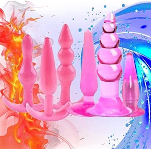 Anal Plug Set,Pack Of 6 Butt Plug Trainer Kit Silicone Prostate Massager Anal Dildo Sex Toys Training Kit Butt Plug Anus Stimulation Pleasure Plug Toy Expanding Butt Plug For Men Women (Pink) - Image 3