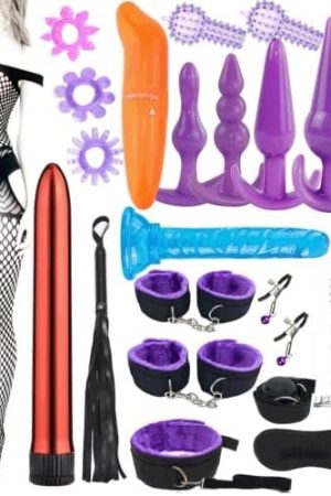 Baiwang 26 In 1 Anal Plug Set Pleasure Massage Stick Plug Toy For Women Men Adult Games Bondage Set Butt Plugs Stick Beginner Training Kit Anales Beads, Multicolor, X-Large