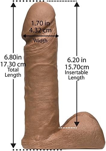 Doc Johnson Noches Latinas - Ultraskyn - Pene Real Con Testiculos - 6 Inch - Dual Density Dildo With Removable Vac-U-Lock Suction Cup - F-Machine And Harness Compatible - Caramel - Image 3