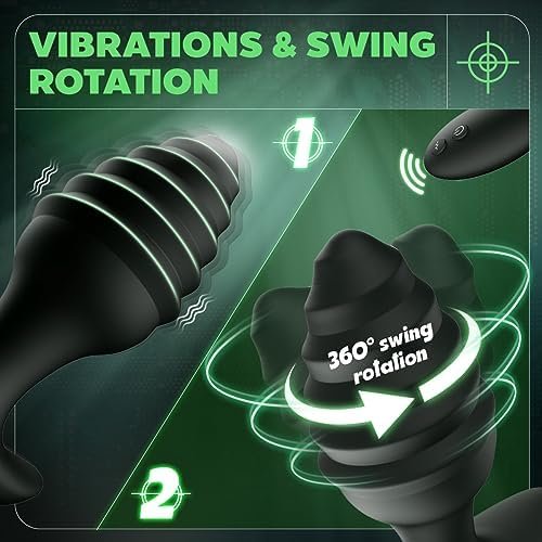 Anal Plug With 10 Rotating And Vibrations Male Sex Toy Anal Toy For Men Gay Pleasure Remote Control Vibrator With Spiral Pattern Prostate Massager For P-Spot Simulation Sevrimet Adult Sex Toys Games - Image 2