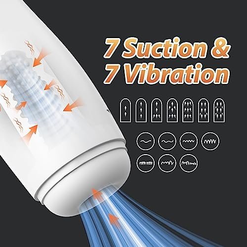 Male Masturbator Mens Sex Toys - Upgraded 7 Strong Sucking & 7 Powerful Vibration Modes Hands Free Automatic Masturbators For Penis Stimulation, Pocket Pussy Stroker Adult Toy For Men Pleasure - Image 3