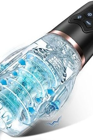 Male Masturbator Adult Toys, Mens Sex Toys Automatic Sucking Masturbators Penis Pump With 5 Suction & 10 Vibration, Male Stroker With Powerful Side Motor Men Masturbation Sex Toys For Men Black