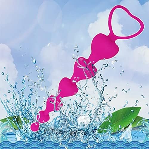 Silicone Anal Beads Butt Plug,7.28 Inch Flexible Anal Chain Butt Plug With 6 Gradual Balls And Pull Loop Prostate Massager G-Spot Stimulator Anal Training Sex Toy For Male Female Couple(Black) - Image 2