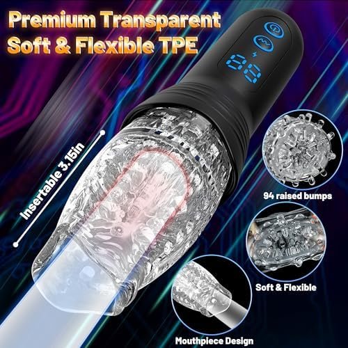 Automatic Male Masturbator Sex Toys For Men, Male Sex Toys With 9 Thrusting & Rotating & 9 Vibrating Modes, Male Adult Toys Electric Pocket Pussy Male Stroker Blowjobsex Machine For Men Masturbation - Image 2