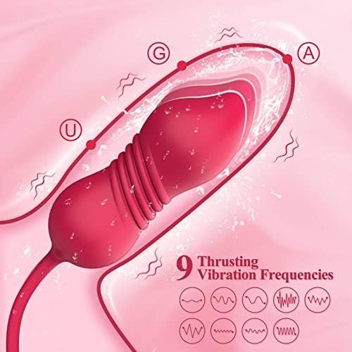Rose Sex Toys For Women - 4In1 Sucking Rose Toy Sex Stimulator Vibrator Dildo With 9 Tapping & 9 Thrusting, Adult Toys For Nipple Clitoral G Spot Stimulation, Anal Butt Plug For Woman Couples Pleasure - Image 3