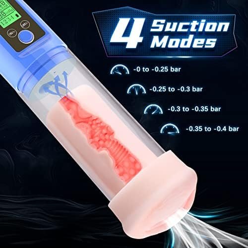 Male Sex Toys Electric Penis Pump, Automatic Vacuum Penis Enlarger Sleeve With Pocket Pussy, 4 Suction Rechargeable Male Masturbator Penis Extender Sex Toy For Men Bigger Stronger Adult Toys - Image 3