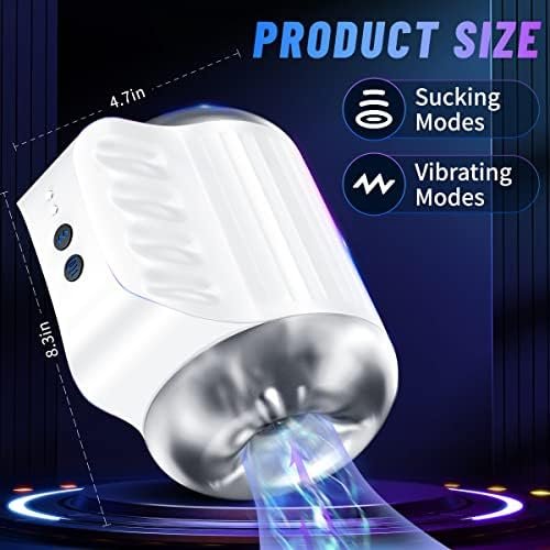 Male Masturbator Men Sex Toys - Male Masturbators With 4 Suction & 10 Vibration Modes, Sucking Male Masturbation Cup Adult Sex Toys For Men Sex Pleasure, Hands Free Pocket Pussy Stroker Penis Trainer - Image 2