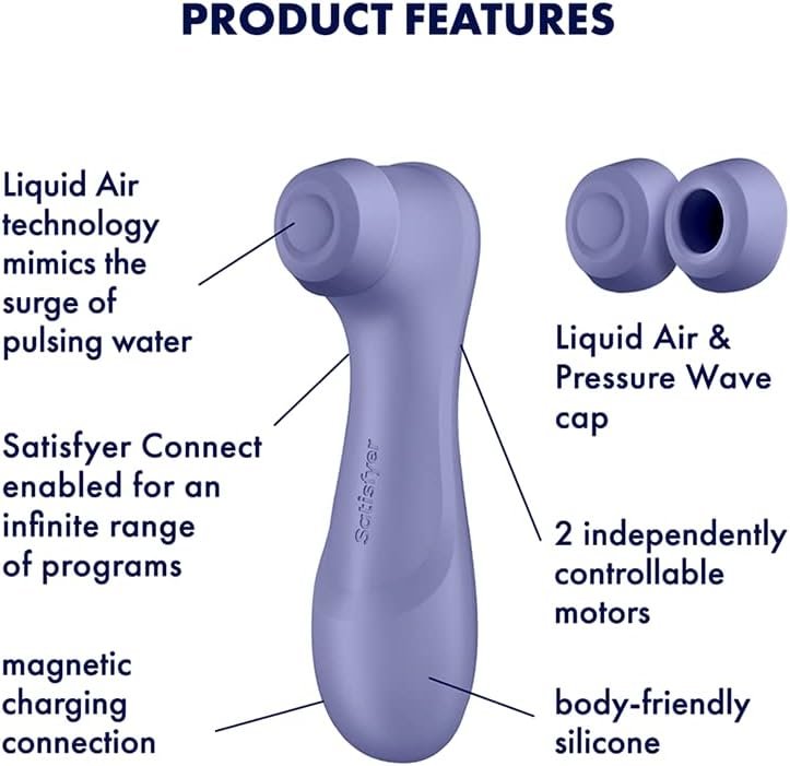 Satisfyer Pro 2 Generation 3 App Control - Air-Pulse Clitoris Stimulating Vibrator With Liquid-Air Technology - Non-Contact Clitoral Sucking Sex Toy For Women, Waterproof, Rechargeable (Wine Red) - Image 3
